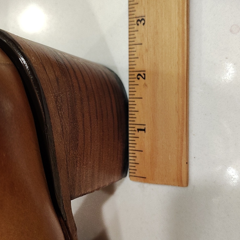 freebird Tan Leather Multi-Strap Block Heel Pumps - Picture 15 of 16